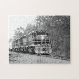 Herbstzug in B&W Picturesque Family Fun Puzzle