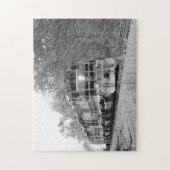 Herbstzug in B&W Picturesque Family Fun Puzzle (Vertikal)