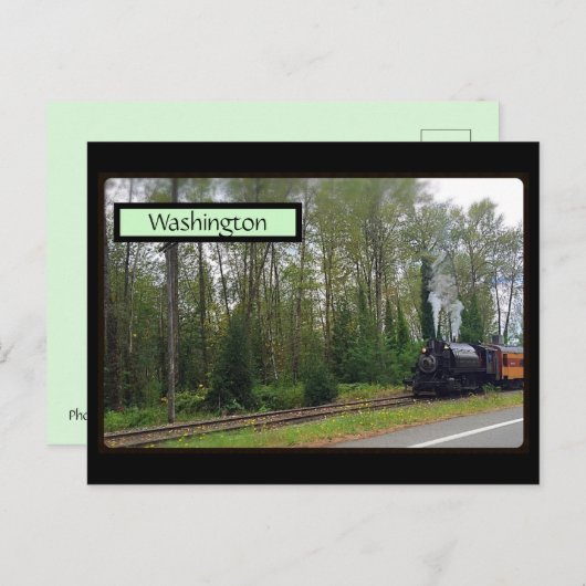 Herbstzug in Washington Postcard Postkarte (Vorne/Hinten)