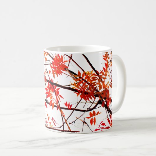 Herbstzweig Abstrakt Kaffeetasse (VorderseiteRechts)