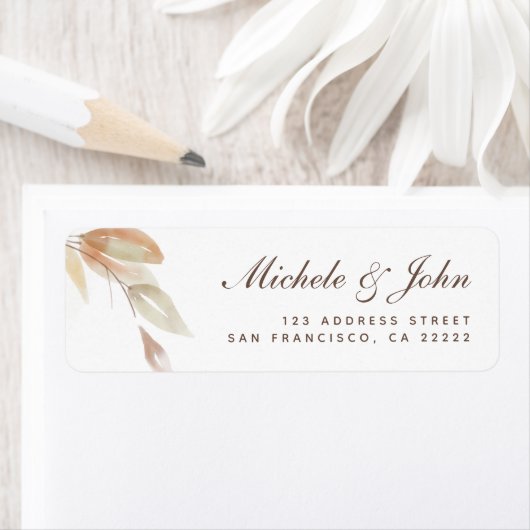 Herbstzweig für Wasserfarben mit einfachen Adressl (Insitu)