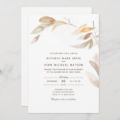 Herbstzweig Wasserfarbe Einfache Einladung zur Hoc (Vorne/Hinten)