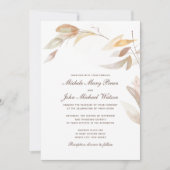 Herbstzweig Wasserfarbe Einfache Einladung zur Hoc (Vorderseite)