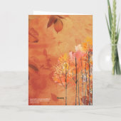 Herbstzweige 1 Timothy 4:4 Glückliches Erntedankfe Karte (Rückseite)