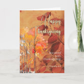 Herbstzweige 1 Timothy 4:4 Glückliches Erntedankfe Karte (Vorderseite)