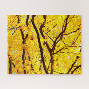 Herbstzweige, goldgelb puzzle