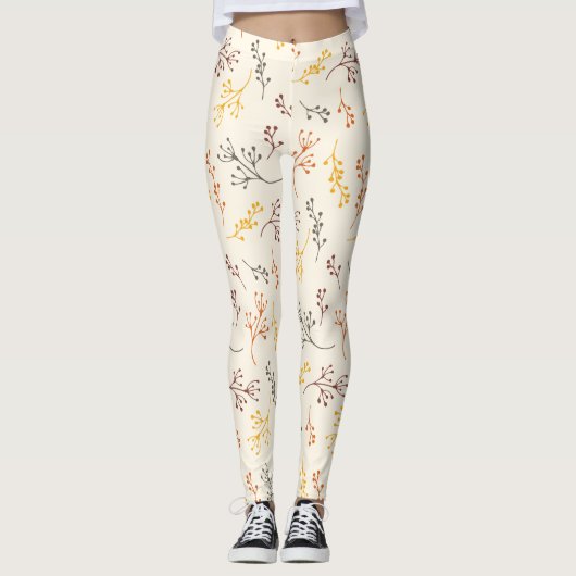 Herbstzweige Leggings (Vorderseite)