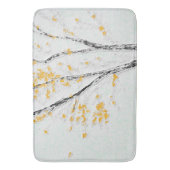 Herbstzweige mit gelben Herbstlauben Badematte (Vorderseite Vertikal)