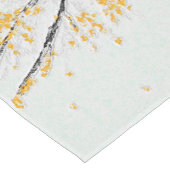 Herbstzweige mit gelben Herbstlauben Kurzer Tischläufer (Ecke)