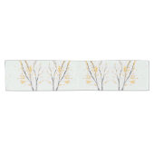 Herbstzweige mit gelben Herbstlauben Kurzer Tischläufer (Horizontal)