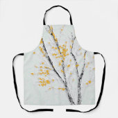 Herbstzweige mit gelben Herbstlauben Schürze (Vorderseite)