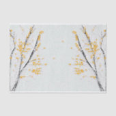 Herbstzweige mit gelben Herbstlauben Seidenpapier (Vorderseite)