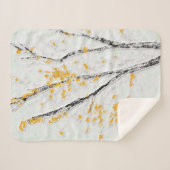 Herbstzweige mit gelben Herbstlauben Sherpadecke (Vorderseite (Horizontal))