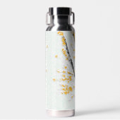 Herbstzweige mit gelben Herbstlauben Trinkflasche (Vorne)