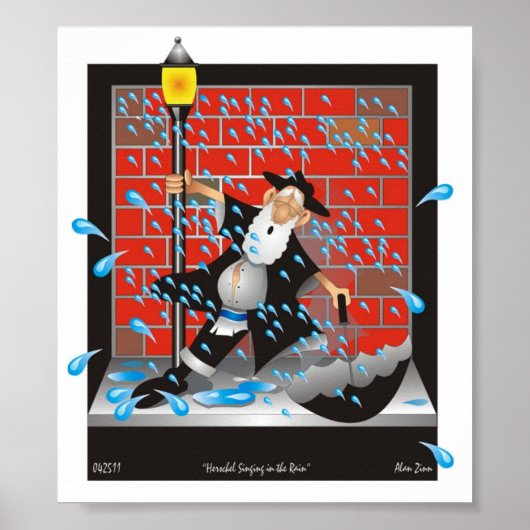 Herchel Singen im Regen Poster (Vorne)