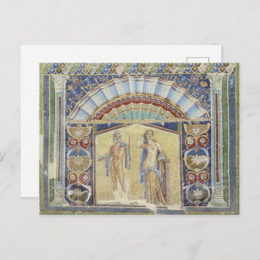 Herculaneum Fresco Postkarte (Vorne/Hinten)