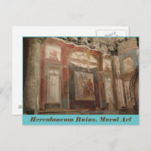 Herculaneum Ruins, Mural Art, Italien Postkarte (Vorne/Hinten)