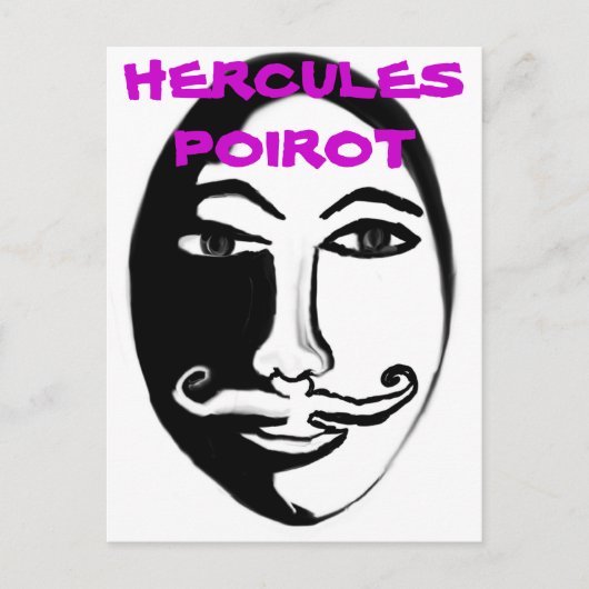 Hercule Poirot Postkarte (Vorderseite)