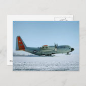 Hercules Aircraft mit Schneeschuhen ausgerüstet Postkarte (Vorne/Hinten)
