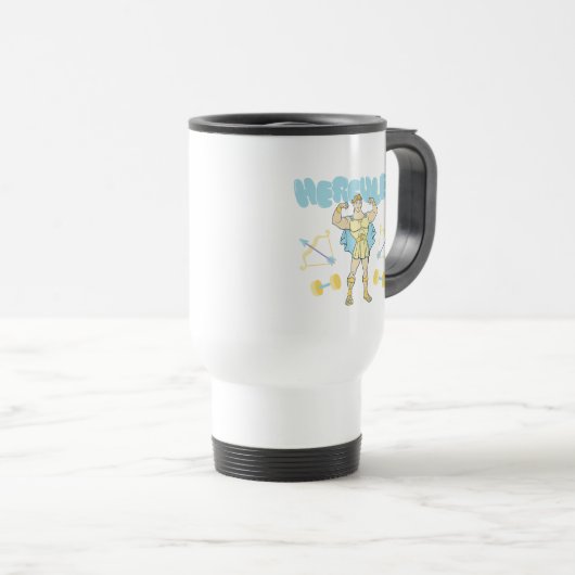 Hercules Arrows and Dumbbells Flex Travel Mug Reisebecher (VorderseiteRechts)
