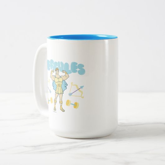 Hercules Arrows and Dumbbells Flex Two-Tone Coffee Zweifarbige Tasse (Vorderseite Links)