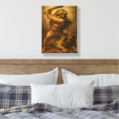 Hercules Battling Lion Wearing Nemean Pelt Leinwanddruck (Insitu (Schlafzimmer))