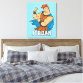 Hercules Bicep Flex Canvas Print Leinwanddruck (Insitu (Schlafzimmer))