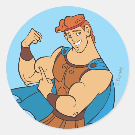 Hercules Bicep Flex Classic Round Sticker (Vorderseite)