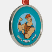 Hercules Bicep Flex Metal Ornament Aus Metall (Rechts)