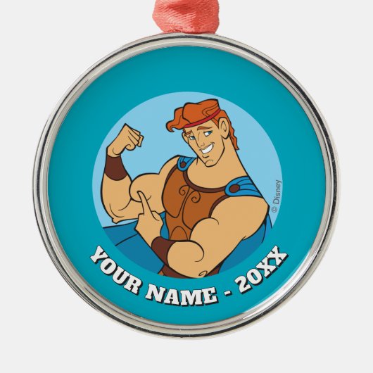 Hercules Bicep Flex Metal Ornament Aus Metall (Vorne)