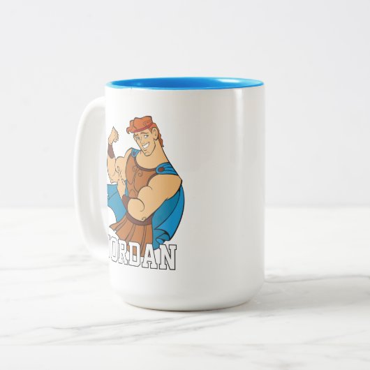 Hercules Bizepsbeuge Zweifarben-Kaffeetasse Zweifarbige Tasse (Vorderseite Links)
