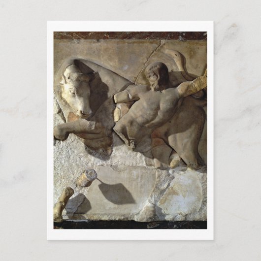 Hercules Fighting the Cretan Bull, eine Serie Postkarte (Vorderseite)