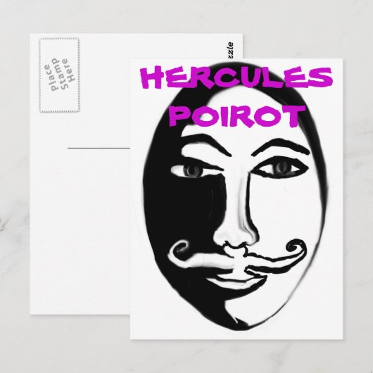 Hercules Poirot Postkarte (Vorne/Hinten)