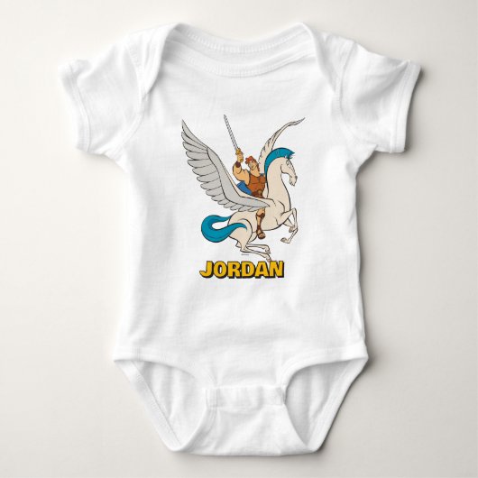Hercules Riding Pegasus Baby Bodysuit Baby Strampler (Vorderseite)