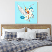 Hercules Riding Pegasus Canvas Print Leinwanddruck (Insitu (Schlafzimmer))