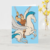 Hercules Riding Pegasus Card Karte (Gelbe Blume)