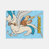 Hercules Riding Pegasus Fleece Blanket (Vorderseite (Horizontal))