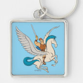 Hercules Riding Pegasus Keychain Schlüsselanhänger (Vorne)