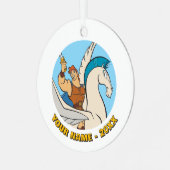Hercules Riding Pegasus Metal Ornament (Vorderseite links)