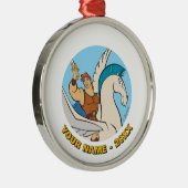 Hercules Riding Pegasus Metal Ornament (Rechts)
