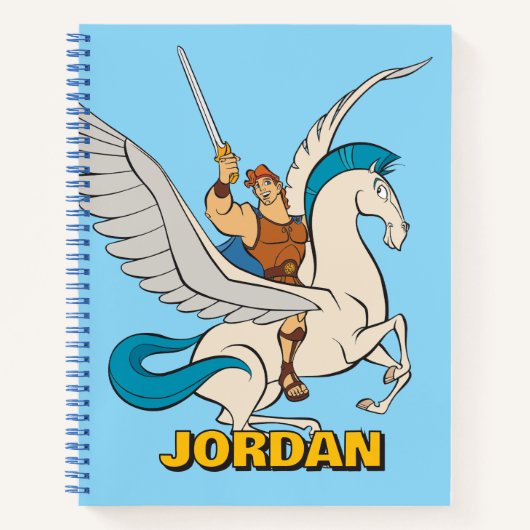 Hercules Riding Pegasus Notebook Notizblock (Vorderseite)
