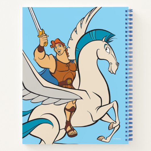 Hercules Riding Pegasus Notebook Notizblock (Rückseite)