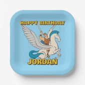 Hercules Riding Pegasus Paper Plates Pappteller (Vorderseite)