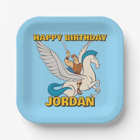 Hercules Riding Pegasus Paper Plates Pappteller (Vorderseite)