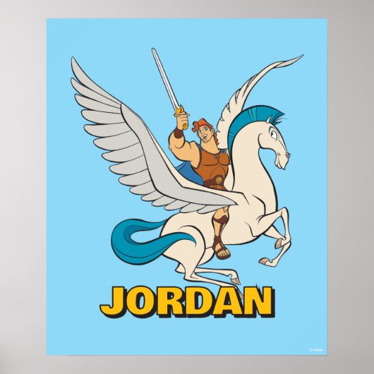 Hercules Riding Pegasus Poster (Vorne)