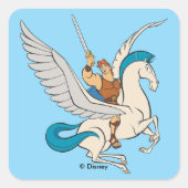 Hercules Riding Pegasus Square Sticker (Vorderseite)