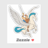 Hercules Riding Pegasus Sticker (Blatt)
