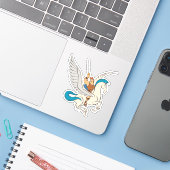 Hercules Riding Pegasus Sticker (Laptop mit iPhone)