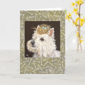 Hercules the Westie card Karte (Gelbe Blume)