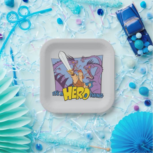 Hercules vs Hydra - It's a HERO Thing Paper Plates Pappteller (Party)